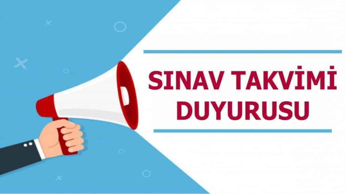 2024-2025 EĞİTİM ÖĞRETİM YILI 1. DÖNEM 1. YAZILI SINAV TAKVİMİ